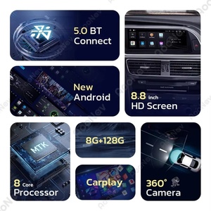 วิทยุติดรถยนต์ขนาด 8.8 นิ้ว สำหรับ Audi A5 ปี 2009-2016 ระบบ Android Auto รุ่นล่าสุด หน้าจอสัมผัส GPS เครื่องเล่นมัลติมีเดีย วิดีโอ พร้อมระบบ Wireless Carplay - Product Image 6