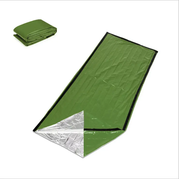 PE Emergency sleeping bag green color Bivvy camping sleep bag envelop survival products