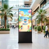 Écran LED couleur intérieur, moniteur LCD, lecteur de kiosque publicitaire, panneau d'affichage numérique sur pied, graphiques et animations