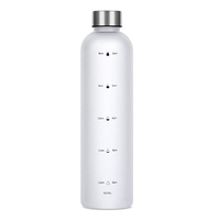 Bouteille d'eau de sport JSTAR 32oz 1000ml en Tritan, dégradé givré, écologique, durable, sans BPA, avec marqueur de temps, anti-fuite, pour l'extérieur