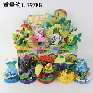 Colección de Figuras de Acción de Anime y Dibujos Animados: Pokémon Eevee, <span class=keywords><strong>Pikachu</strong></span>, Charmander, Gengar - Cajas Sorpresa de PVC para UFO Catcher - Product Image 1