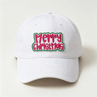 Patchs de Noël personnalisés brodés, thermocollants et à coudre, en gros, pour casquettes de camionneur, sacs et vêtements