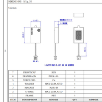 KBE-1811 Mini Altavoz de 18*11mm, 8 2.0W, Alta Potencia, Impermeable IP67, para Máquinas de Cuentos y Educación Temprana