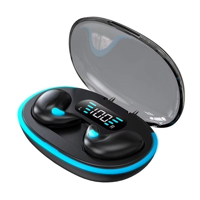 Wireless Headphones Small Earbuds for Sleeping Noise Blocking Earphones with DIgital Power Display
