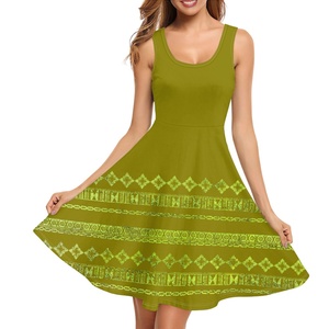 Più popolare cioè Faitaga polinesiano tribù Samoa Rawala Tahuata a Tonga Tupenu da donna abito tascabile con stampa personalizzata su richiesta - Product Image 4