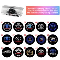 Lumière de bienvenue sans fil pour portière de voiture, logo personnalisé, compatible avec Toyota Asia Dragon Prado Rez Camry.