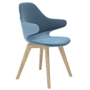 Chaise rotative en plastique, pieds en bois, pour salle à manger et café, Restaurant, moderne, haute qualité - Product Image 1