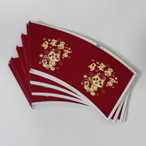 High Quality <b>Waterproof</b> Custom Printed Paper Cup Fan Blanks <b>Sheets</b> with PE/PLA Coating for Paper Cup Production - Product Image 1