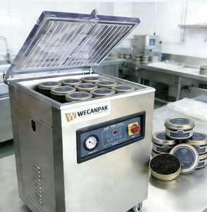 Machine de scellage <span class=keywords><strong>sous</strong></span> <span class=keywords><strong>vide</strong></span> semi-automatique électrique pour caviar, faible bruit, économie d'énergie, en acier inoxydable 304 pour la fermeture des boîtes et des bocaux, facile à utiliser - Product Image 3