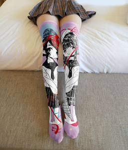 ถุงเท้าพิมพ์ลาย3D การ์ตูนอะนิเมะสุดฮาของผู้หญิงสำหรับ YS-CX38ถุงเท้าออกแบบได้ตามที่ต้องการ - Product Image 5