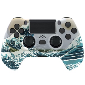 EXtremeRate Waterprint Remap Kit, Trigger Stops Button and Housing Shell Replacement for <b>PS4</b> <b>Controller</b> Upgrade Kit - Product Image 3