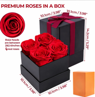 Konservierte Rose Muttertags- & Geburtstagsgeschenkbox 36x3x5 Zoll für Mama Freundin Ehefrau Oma