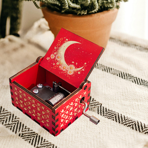 EffiPrint You Are My <strong>Sunshine</strong> Red Wooden Music Box Custom Hand-cranked Baby Kids Musical <strong>Gift</strong> with UV Printed Photo Eco-Friendly - Product Image 5