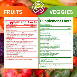 Compléments alimentaires à base de plantes, fruits et légumes, vitamines D3 et <span class=keywords><strong>K2</strong></span>, extraits de fruits entiers, complément de fibres alimentaires - Product Image 3