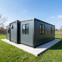 Maison conteneur pliable de 20 pieds, villa préfabriquée isolée, cabane, bâtiment préfabriqué à prix réduit pour projets d'infrastructure