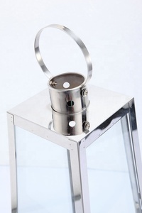 Set di Lanterne <span class=keywords><strong>in</strong></span> Acciaio Inox e <span class=keywords><strong>Vetro</strong></span> per Festival, Matrimoni e Campeggio, <span class=keywords><strong>Portacandele</strong></span> <span class=keywords><strong>da</strong></span> Tavolo e Sospeso Oro e Argento - Product Image 3