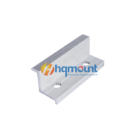 Pince de fixation pour panneau solaire à double trou avec boulon en U pour support de montage de panneau solaire sur tube carré