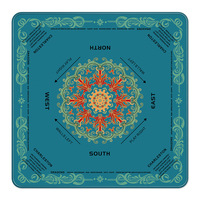 Nouveau Tapis de Mahjong Chinois 80x80cm 2026 en Tissu Jacquard 2mm Antidérapant Écologique Résistant à l'Eau Durable Portable pour Table