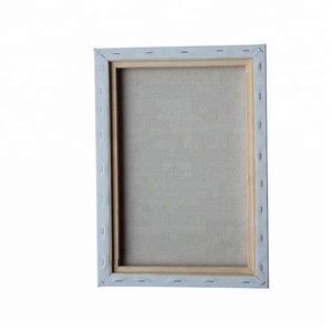 Venta al por mayor 50*60cm 360G galería de lienzo de lino profundo lona estirada con 3,0*3,0 cm de madera de pino bares - Product Image 2