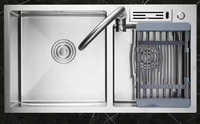 Évier de cuisine moderne multifonctionnel en acier inoxydable, évier d'angle pour buanderie en acier inoxydable, évier de cuisine en acier inoxydable