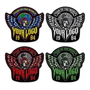 Parches de metal negro para bandas de rock, parches termoadhesivos de bandas de música, parches de heavy metal, parches bordados de águila - Product Image 1