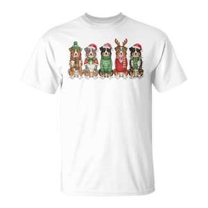 Camiseta navideña con diseño de perro pastor australiano en acuarela para mamá de perros - Product Image 1