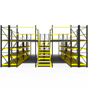 מערכת רצפתית לאחסון במחסן תעשייתי, פלטפורמת ביניים מפלדה, מדפים רב-מפלסיים, עמידים במיוחד, לאחסון בתקרת גג. - Product Image 5