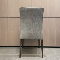 Chaises de salle à manger rembourrées pour hôtel, chaises de restaurant, chaises de réception modernes minimalistes de luxe léger avec structure en fer