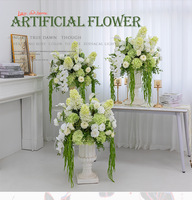 H263 60CM Bola Bunga Hydrangea Buatan Gantung untuk Pernikahan, Dekorasi Panggung Pernikahan, Perlengkapan Pernikahan, Meja Makan