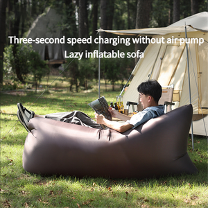 3-thứ hai <span class=keywords><strong>Inflatable</strong></span> lười biếng sofa không có máy bơm không khí cần thiết di động cho cắm trại ngoài trời đi bộ đường dài & bãi biển thư giãn - Product Image 3