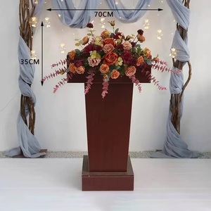 Realista seda blanco rojo rosas pasillo artificial flores corredor boda Navidad evento telón de fondo Decoración - Product Image 2