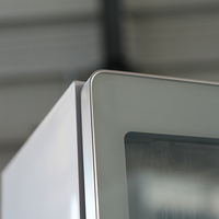 Les réfrigérateurs compacts verticaux de réfrigérateur de haute qualité présentent un affichage intelligent de refroidisseur de boissons de porte en verre pour la bière et les boissons