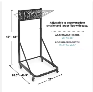 Carro de almacenamiento móvil Blueprint-Estante de exhibición de carteles vertical y soporte para planes-Soporte de archivos en el hogar, la Oficina y el sitio de construcción - Product Image 2