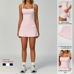 Ensemble <span class=keywords><strong>de</strong></span> Sport Anti-Transparence pour <span class=keywords><strong>Tennis</strong></span> et Golf, Vêtement <span class=keywords><strong>de</strong></span> Yoga Personnalisé pour <span class=keywords><strong>Femme</strong></span>, Course en Plein Air et Fitness - Product Image 3