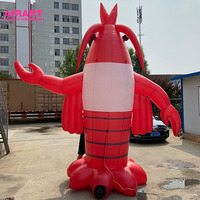 Promotion Géant gonflable écrevisses, homard gonflable, gonflable crevettes mascotte fruits de mer à vendre