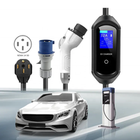 Chargeur de voiture électrique portable pour usage domestique, courant réglable 32A, niveau 2, type 2, type 1, chargeur EV GBT pour VW ID4