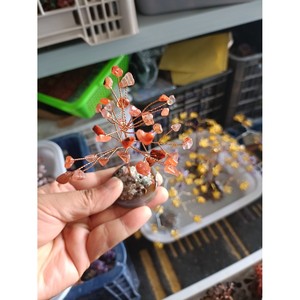 คริสตัลต้นไม้ประดับอเมทิสต์ลวดทองแดงทำด้วยมือตกแต่งบ้านเครื่องประดับฮวงจุ้ยสูง 8 ซม. กว้าง 5 ซม. - Product Image 5