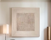Personnalisé grand blanc Beige 3D texturé minimaliste à la main Wabi-Sabi peinture à l'huile abstraite pour la maison hôtel bureau mur Art décor