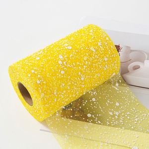 Vente flash - Rouleau de tulle à pois de neige polyvalent de 15 cm x 15 mètres pour emballages cadeaux et bouquets de mariage - Product Image 6