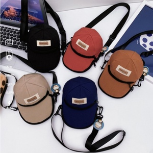 Canvas <strong>Mini</strong> Wholesale Unisex Trendy Hat Style Crossbody <strong>Bag</strong> Versatile Men Women Single Shoulder <strong>Bag</strong> Portable Phone Pouch - Product Image 6