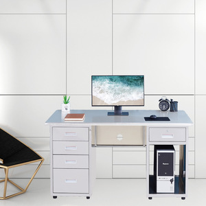 Stainless Steel Computer <b>Desk</b> With Drawers And Cabinet Office <b>Study</b> <b>Desk</b> Ows-00400 - Product Image 2