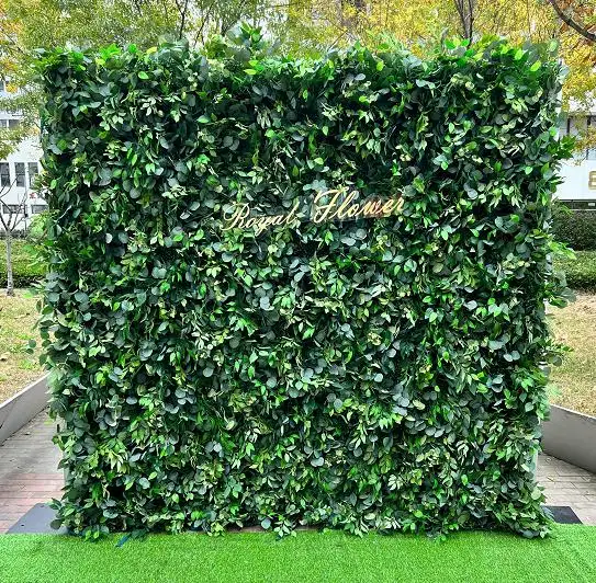 Point de haute qualité vente en gros c feuilles artificielles clôture lierre haie plante mur d'herbe