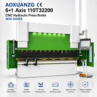 Máquina de plegado de chapa metálica CNC 110T3200 6+1 Axia DA66S con programación 2D y simulación 3D, y prensa plegadora estándar