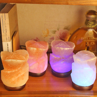 Lampe de sel de l'Himalaya naturelle sculptée à la main, rechargeable par USB, veilleuse musicale ange, lumière chaude, décoration de table de chambre, cadeau