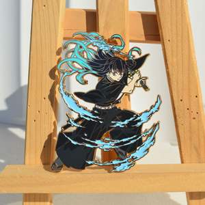 Figura <span class=keywords><strong>de</strong></span> Anime Estilo Japonés, Demon Slayer, Artesanía en Metal, Mitsuri Kanroji, Tanjirou Kamado, Pins Metálicos, Regalo <span class=keywords><strong>de</strong></span> Moda - Product Image 3