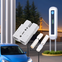 Enchufes de batería automáticos de 2 pines para conectores de enchufe eléctrico de fuente de alimentación automotriz 600V 350A en rojo gris