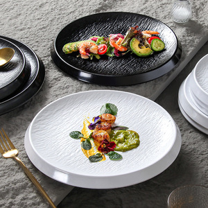 Xiangyuan <b>melamine</b> tableware <b>plates</b>, restaurant round plating <b>plates</b>, Western food pasta steak salad side dish <b>plates</b>, - Product Image 3