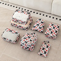 Ensemble de 7 sacs de rangement de voyage imprimés personnalisés pour valises, vêtements et organisateurs de bagages, cubes de rangement, accessoires de voyage