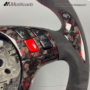 Volante Deportivo Inteligente LED de Fibra de Carbono Forjado con Detalles Rojos Personalizado para BMW 330i 330Ci 318Ci 320Cd E39 E46 M3 M5 2001-2005 - Product Image 4