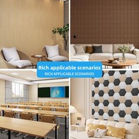 Panneaux acoustiques modernes personnalisés en fibre de polyester pour cinéma, feutre mural créatif hexagonal insonorisant et absorbant le son avec garantie de 2 ans
